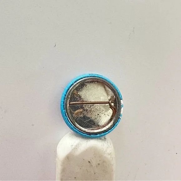 Vintage Afro-Ken San-X SanX 1” Button Light Blue Rainbow Afro Dog Sanrio Y2k 00s - Picture 3 of 3